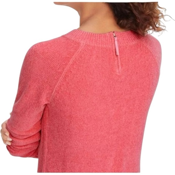 103 Talbots | EUC Jordan Chenille Crew Neck Sweater - Bright Pink, SP (Small P) - Picture 4 of 10